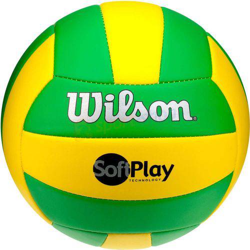 Bola de Volei Soft Play Brasil Verde/amarela Wilson Unidade