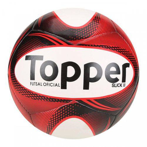 Bola Futebol Salão Slick Branco/coral/neon - Topper