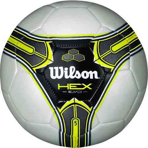 Bola Futebol Wilson Hex Evo 5 - Branca e Amarela