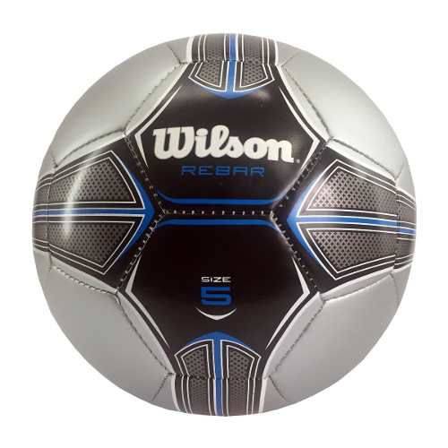 Bola Futebol Wilson Rebar 5 - Prata e Azul