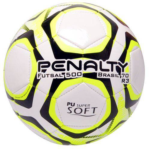 Bola Futsal Penalty Brasil 70 R3 Ix5113111810 Branco/amarelo/preto