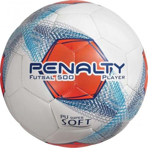 BOLA FUTSAL PENALTY PLAYER 8 - Branco/Marinho/Azul - Compre Agora | Radan Esportes