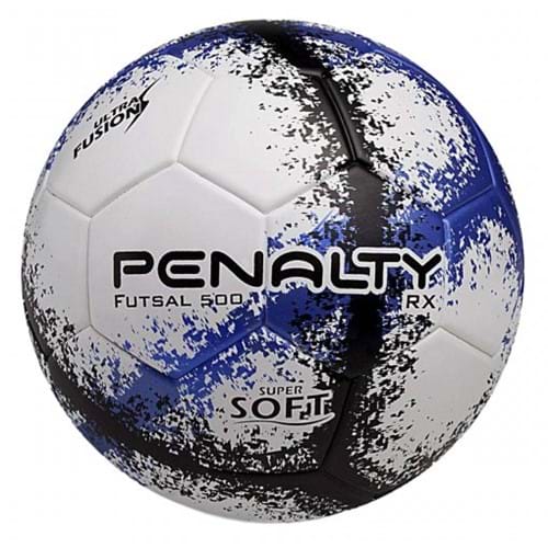 BOLA FUTSAL PENALTY RX500 R3 FUSION 8 - Branco/Azul/Preto - Compre Agora | Radan Esportes