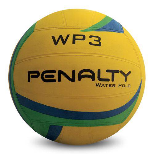 Bola Oficial de Water Polo WP3 Masculina - Amarela/Verde/Azul - Penalty