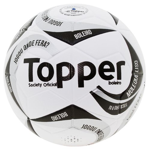 Bola para Futebol Society Topper - 1171 Branco/preto