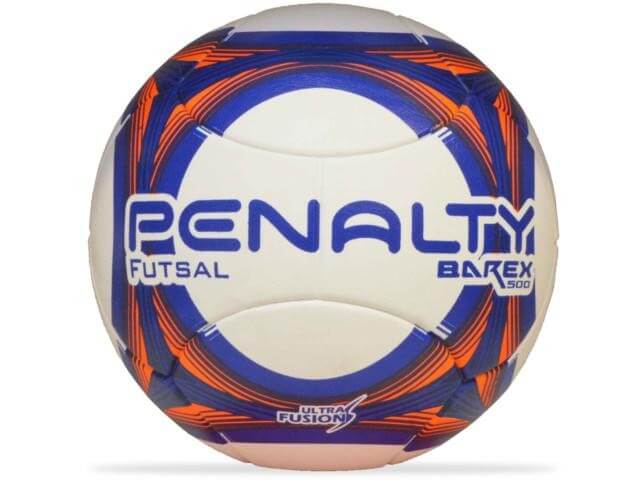 Bola Penalty Futsal Barex 500 Ultra Branco Azul