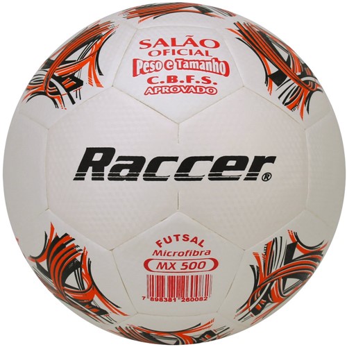 Bola Raccer Futsal MX 500 Oficial Microfibra | Loja Raccer | Botoli Esportes