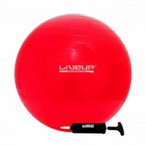 Bola Suica P/ Pilates Vermelha 45cm Premium Liveup C/ Bomba
