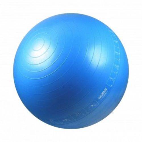 Bola Suica para Pilates 65cm Azul com Ilustracao - Liveup