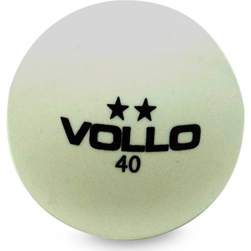 Bola Tênis Mesa Vollo Branca Pote de PVC com 100 Unidades 2 Estrelas