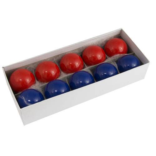 Bolas 52,5mm Mata-Mata Azul e Vermelha (10 Bolas) - Western