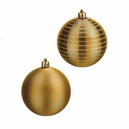Bolas Arvore de Natal Enfeite Natalino 5cm 10 Bolas Dourada