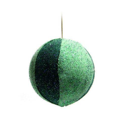 Bolas Arvore de Natal Juta Verde - 6 Unidades 10 Cm