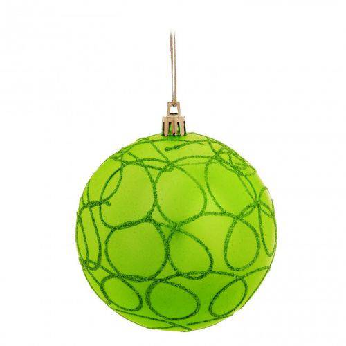 Bolas Arvore de Natal Verde com Glitter - 2 Unidades 12 Cm