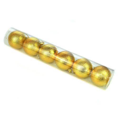 Bolas de Natal 6cm - LR6006-123 - Douradas Relevo