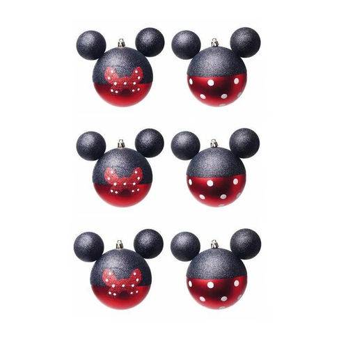 Bolas de Natal Disney - Minnie - 6 Uni.