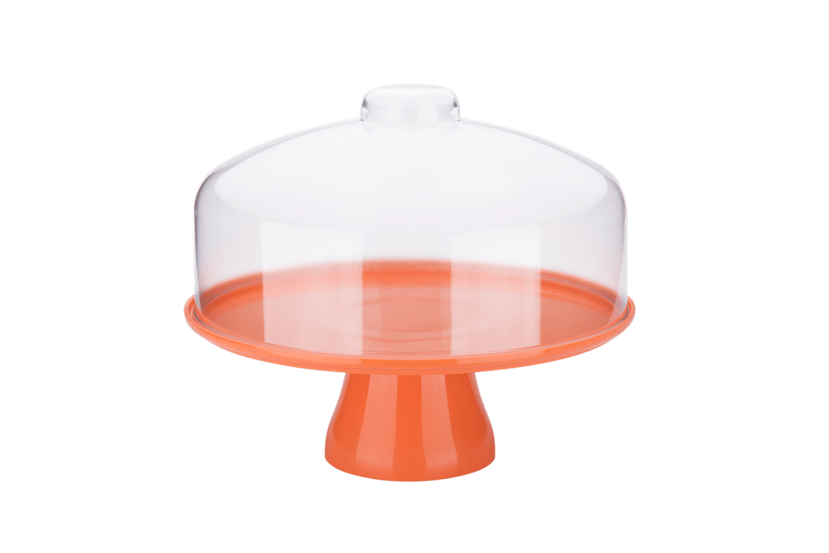 Boleira Cake com Cúpula Ø32 Cm 32 X 32 X 26,7cm Tangerina Coza