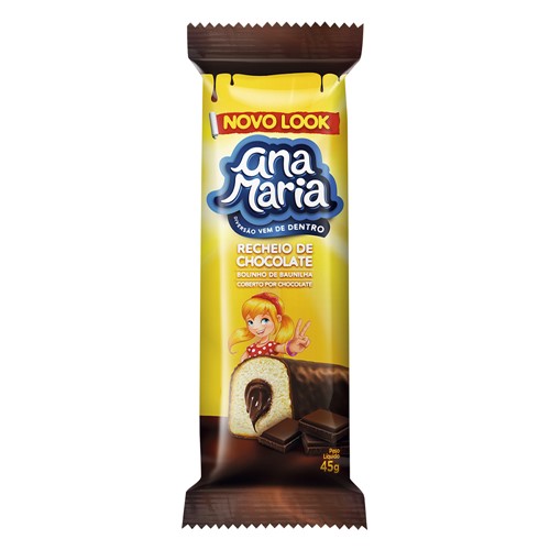 Bolinho Ana Maria Cobertura de Chocolate com 45g