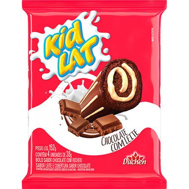 Bolinho Recheado Sabor Chocolate com Leite Kidlat 152g