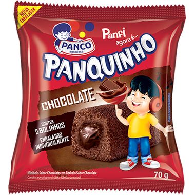 Bolinho Recheado Sabor Chocolate Panquinho Panco 70g