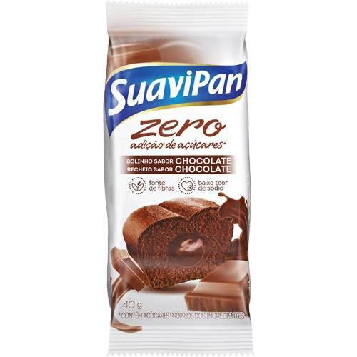 Bolinho Zero Chocolate C Recheio Chocolate 12x40g Suavipan