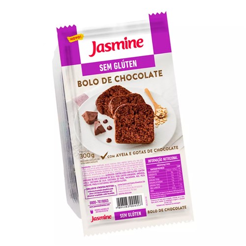 Bolo de Chocolate Jasmine Sem Glúten 300g