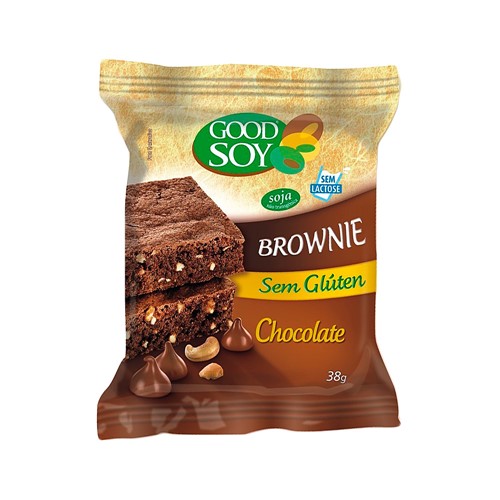 Bolo Good Soy Brownie Sem Gluten Sabor Chocolate com 38g