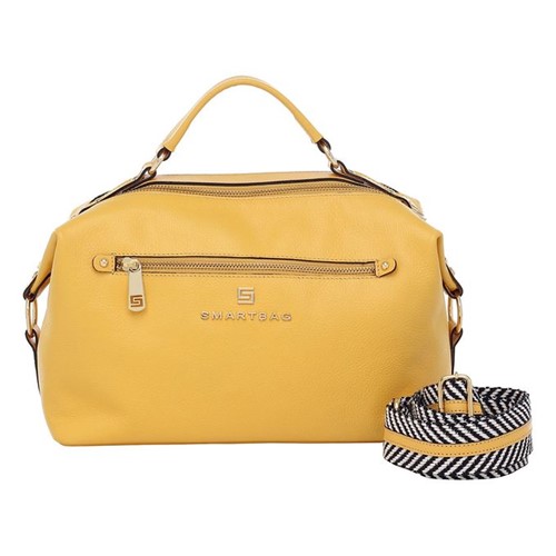 Bolsa Alça de Mão Smartbag Couro Amarelo - 77078.20