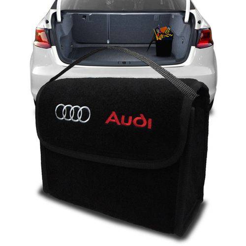 Bolsa Automotiva Porta Malas Multiuso com Velcro Fixador Audi Preto