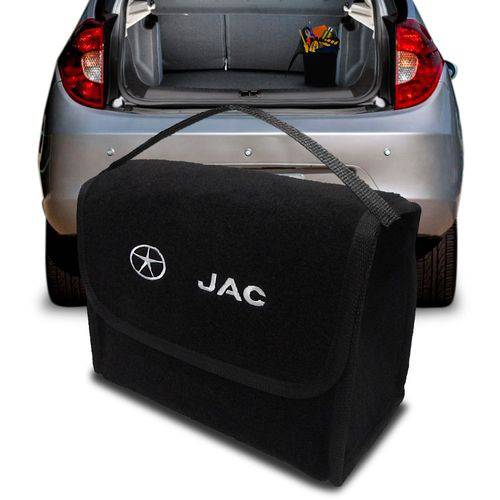 Bolsa Automotiva Porta Malas Multiuso com Velcro Fixador Jac Preto