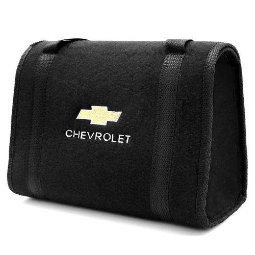 Bolsa de Ferramentas Carpete Preto para Linha Chevrolet Logo Bordado