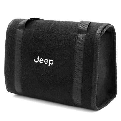 Bolsa de Ferramentas Carpete Preto para Linha Jeep Logo Bordado