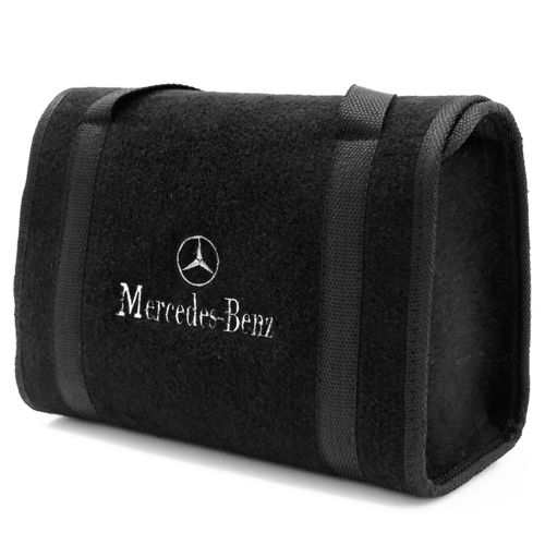 Bolsa de Ferramentas Carpete Preto Linha Mercedes Benz Logo Bordado