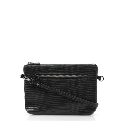 Bolsa Feminina Mini Bag New - Couro Lezard Preto UN