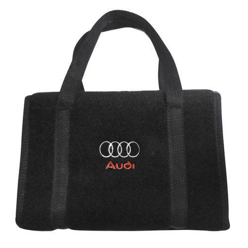 Bolsa Ferramentas Carpete Preto Velcro - Emblema Audi