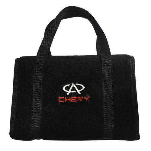 Bolsa Ferramentas Carpete Preto Velcro - Emblema Chery