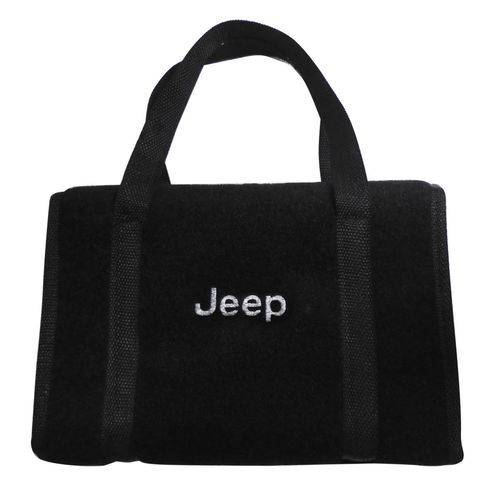 Bolsa Ferramentas Carpete Preto Velcro - Emblema Jeep