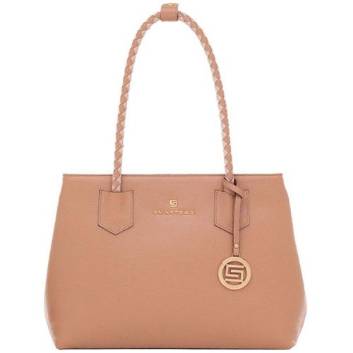 Bolsa Smartbag Couro Bicolor Bege/Creme - 71054.17