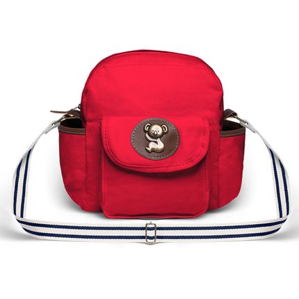 Bolsa Térmica para Bebe Toulon em Sarja Adventure Vermelha Stripe - Classic For Baby Bags