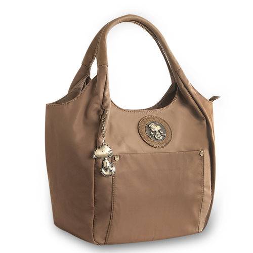 Bolsa Tote Bag Be Fancy Snoopy Sp6803 Taupe