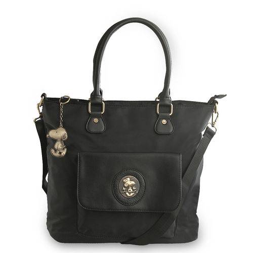 Bolsa Tote Bag Be Fancy Snoopy Sp6801 Preta