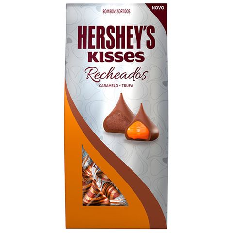 Bombons Sortidos Hersheys Kisses Recheados Caramelo e Trufa 90g - Hersheys