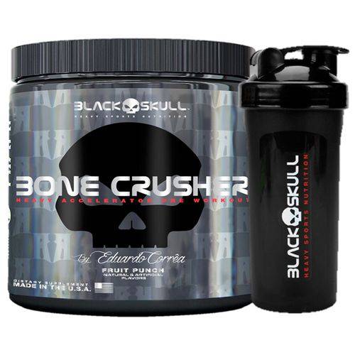Bone Crusher 300g + Coqueteleira Black Skull