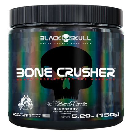Bone Crusher Black Skull Pré Treino Sabor Uva 150g