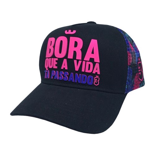 Boné Trucker Bora Floral Pink/Roxo