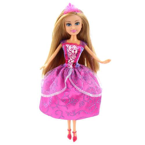 Boneca Articulada com Acessórios - Funville Sparkle Girlz - Princesa - Isabella - Vestido Rosa - Dtc