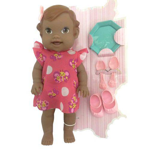 Boneca Baby Collection Papinha Negra - Super Toys
