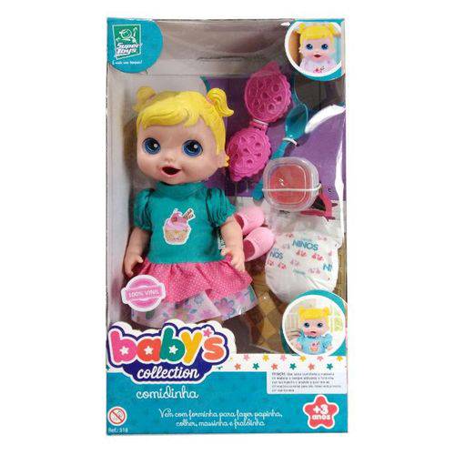 Boneca Baby's Collection Comidinha Loira - Super Toys