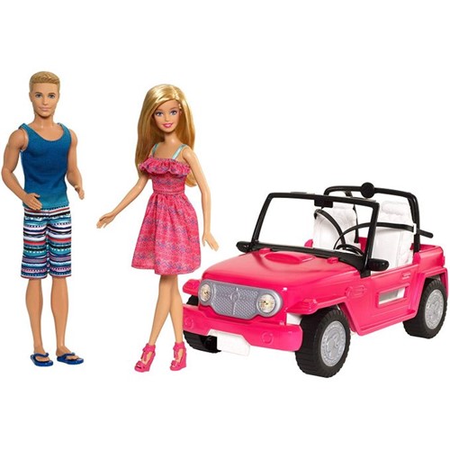 Boneca Barbie - Carro de Praia Barbie e Ken Cjd12 - MATTEL