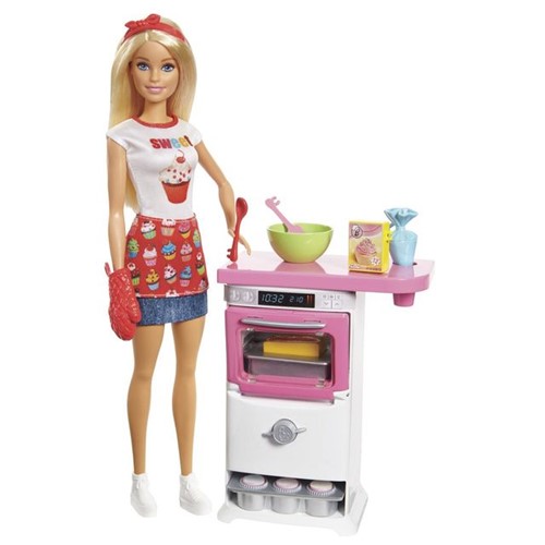 Boneca Barbie Chef dos Bolinhos FHP57 Mattel Branco